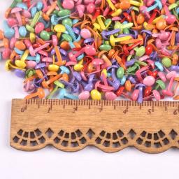 Mini misturados redondos brads scrapbooking embelezamento prendedor brads artesanato de metal para decoração de papel 4.5x8.5mm 200 pces cp2162 - Image 3