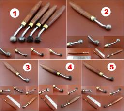 Ferramenta de gravação em cobre para impressão, 5 tipos, gravura em couro, artesanato, estampa, decoração, ferramenta - Image 1