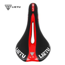 Lietu-Sela ergonômica de bicicleta para MTB, Road Bike, assento perfurado, espuma amortecida, PU Leather Texture, trilho de aço, acessórios do ciclo, novo - Image 3