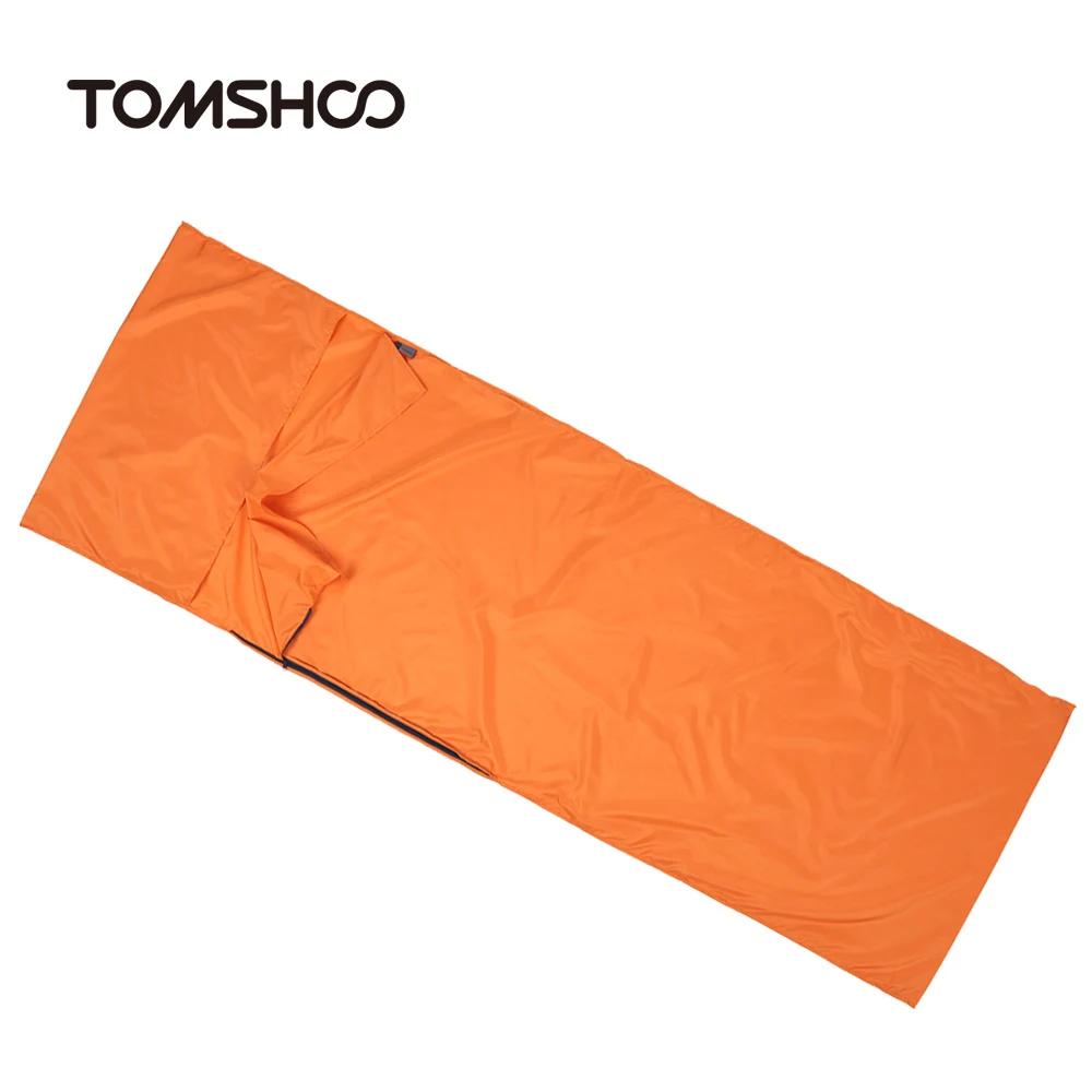 Tomshoo acampamento ao ar livre saco de dormir forro com fronha saco de dormir portátil ao ar livre leve viagem de negócios hotel - Image 1