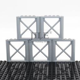 MOC-blocos de construção retangulares, viga trilhos, compatível com barras ferroviárias militares, brinquedos montados, 1x6x5, 64448 - Image 3
