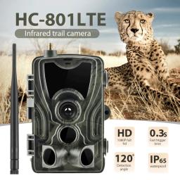 Câmera de vigilância para caça, natureza, smtp, mms, email, 4g, para monitoramento, hc801lte, 16mp, 1080p, câmera selvagem - Image 1