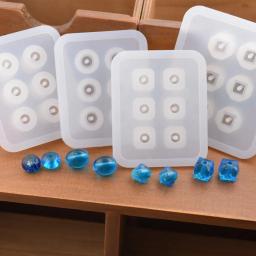 SNASAN-Molde De Silicone para Contas De Jóias, 6 Compartimento De Resina Epóxi Molde, Handmade DIY Material, Cubo Bola, 9mm, 12mm, 16mm - Image 3