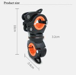 Suporte de lanterna para bicicleta, suporte multifuncional de led para lanterna de bicicleta com rotação de 360 graus, suporte para luz dianteira para mtb e bicicleta de estrada - Image 2