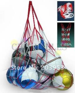 Rede de futebol esportiva ao ar livre, 10 bolas, bolsa de transporte, equipamento portátil, bolas de basquete, bolsa de rede de bola de vôlei, 1 peça - Image 1