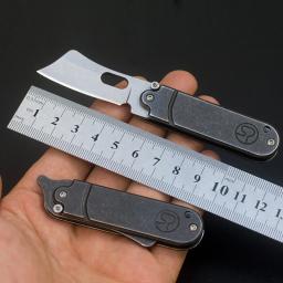 Mini faca dobrável de feijão, faca com lâmina de aço 440, cabo de aço para acampamento, caça, facas táticas de sobrevivência, faca de bolso para uso ao ar livre, ferramenta edc - Image 1