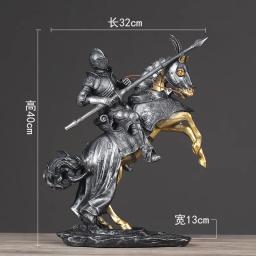 Estatueta do soldado romano do vintage, Estátua do Guerreiro, Decoração Home, Ornamento artificial, Miniaturas da sala, Moda europeia - Image 6