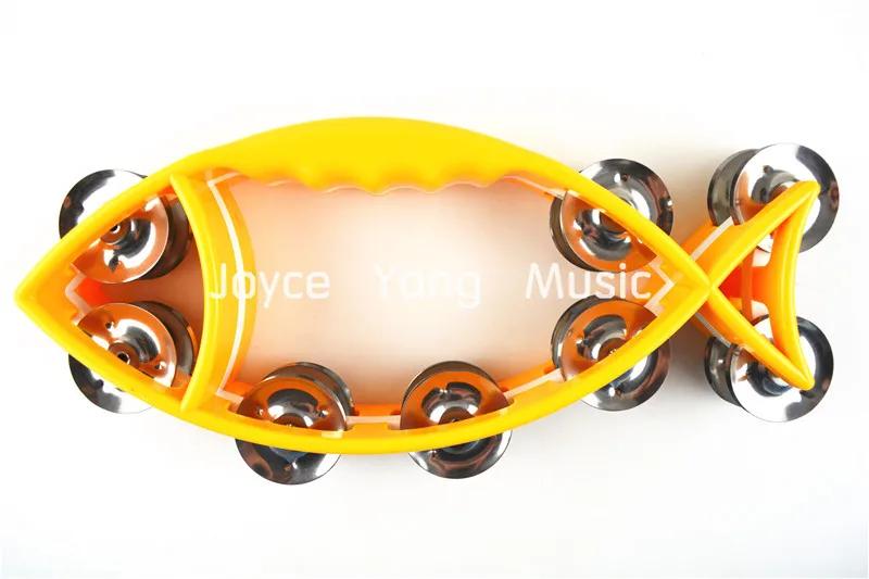 Pandeiro para percussão, tamborim duplo em forma de peixe alice, frete grátis - Image 1