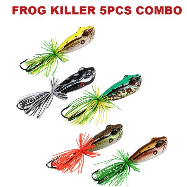 Isca Artificial Anglerdream em Forma de Sapo 58mm 11.5g para Pesca de Lúcio com Ganchos VMC 3/0 Flutuante