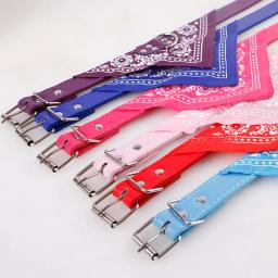 Cão ajustável Bandana couro impresso colarinho, lenço macio do gato, chihuahua cachorro lenço, Pet fornecimentos - Image 2