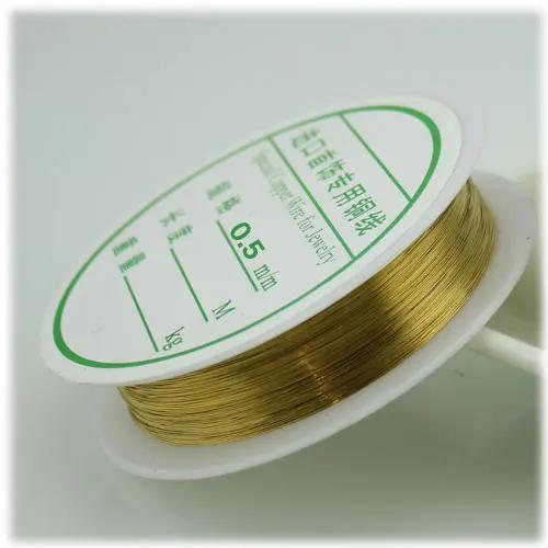 Fio de Metal para Joias, Beading, Dourado, Prata, Chapeado, Cabo de Cobre, Corda, DIY, Colar, Pulseira, Acessórios, 0.2-1mm - Image 1