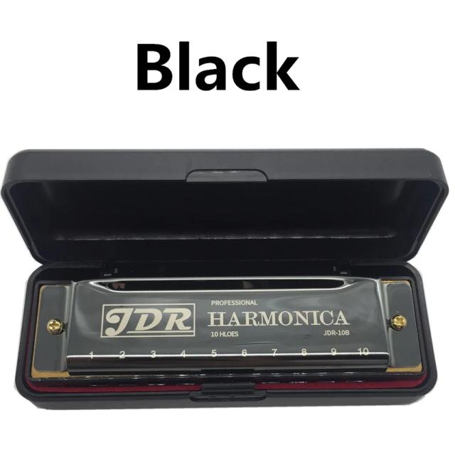 Órgão de Boca Diatônica com Estojo - Harmônica de 10 Furos para Crianças, Afinação de Harpa, Tom 10 C e Pistas de Blues