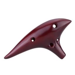 Ocarina de cerâmica de 12 orifícios, flauta alto c com queima de fumaça, instrumento musical submerso com nota de música para iniciantes - Image 3