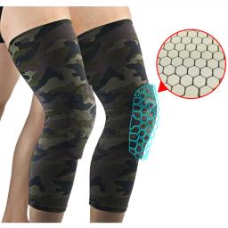 Joelheiras de camuflagem para basquete, Joelheiras protetoras para esportes de ginástica, Compressão Joelho Bezerro Leg Sleeves Pad, Joelho Brace Guard - Image 3