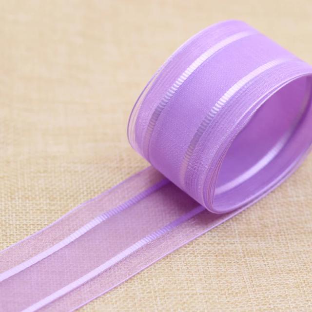 Fita de Organza Premium com Listras para Decoração de Festas, Casamentos, Presentes e Projetos DIY