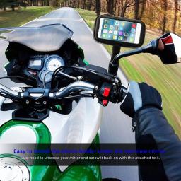 Untoom suporte de telefone para motocicleta, à prova d'água, suporte de montagem de celular para scooter, espelho retrovisor, para iphone, xiaomi - Image 6