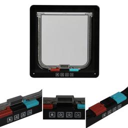 Porta de plástico para pet com aba, porta de 4 vias para gato, cachorro, pet, suprimentos para animais de estimação, pequeno, porta, kit, porta, aba para cães - Image 3