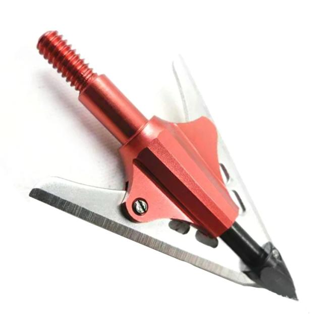6 pçs 100 grão 2 lâmina fixa caça broadheads tiro com arco pontas de metal para arco composto recurvo e besta