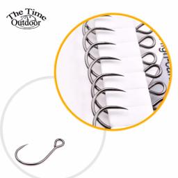 O Tempo-Barbless Único Crankbaits Gancho, Aço Carbono Alto, Big Eye Lure Ganchos, Bass Trout Pike Pesca, #4, 6, 8, 100Pcs - Image 3