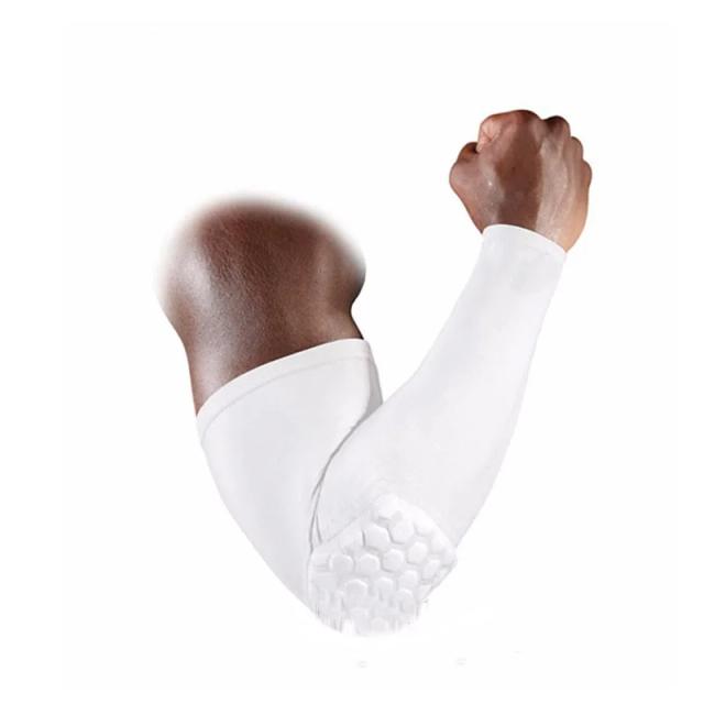 Manga Protetora UV para Esportes com Almofadas Anti-colisão para Braços - Ideal para Basquete, Voleibol e Ciclismo