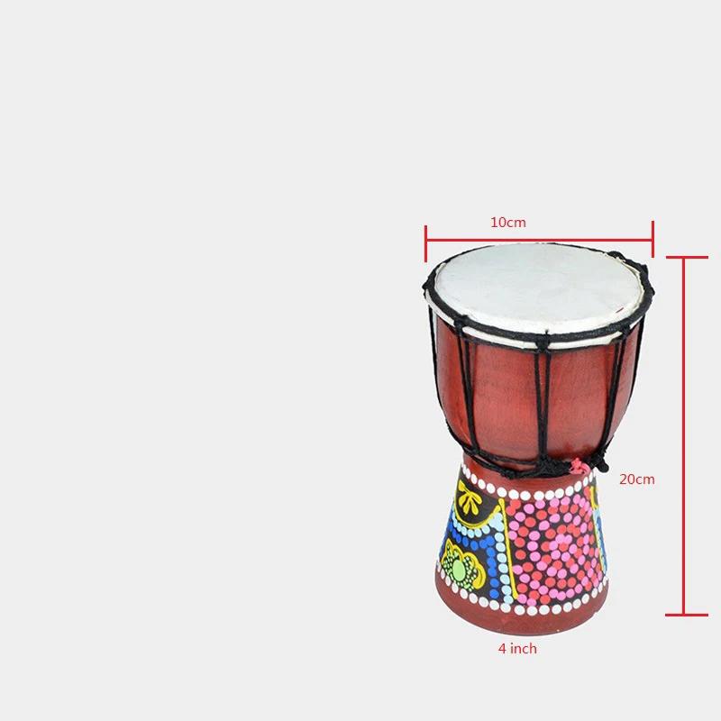 Tambor africano djembe sintonizável de percussão esculpido à mão pintura de mogno djembe com cabeça de pele de cabra padrão litfun - Image 1