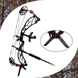 1x suporte para arco composto, suporte para chute, para tiro com arco, tiro com arco 3d, alcance, caça, tiro ao ar livre, esportes, cor preta - Image 2
