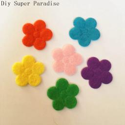 Novo 50 pçs mix 20mm acolchoado feltro primavera flor apliques artesanato casamento fazendo diy a71a - Image 3