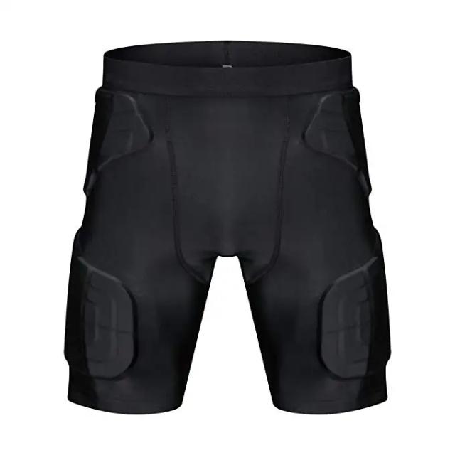 Undershort Acolchoado de Compressão Masculino para Proteção em Esportes de Contato como Basquete, Futebol, Hóquei, Ciclismo e Patinação no Gelo