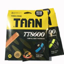 Corda da raquete do tênis, poliéster, sensação dura de 6 ângulos, bom controle, TAAN TT8600, 1.20mm, 12m, 2 partes - Image 1