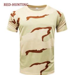 Camo dos homens combate macio tático camisa de manga curta secagem rápida camiseta camuflagem ao ar livre camisas de caça militar do exército t camisa - Image 4
