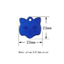 Identificador para rosto de gato com 20 peças, placa de identificação para animais de estimação com pingente para nome do animal de estimação para cães, gatos e outros animais de estimação gravados - Image 2