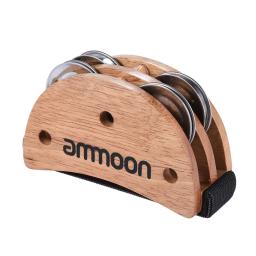 Ammoon-caixa elíptica do cajon, acessório do computador do tambor, Jingle do pé, pandeiro para a mão, instrumentos de percussão, Burlywood - Image 2