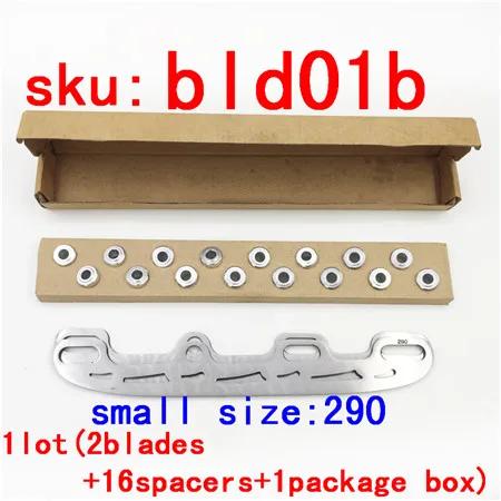 Conjunto de lâminas de skate de gelo 253/290mm para patins de hóquei, rolo inline e slalom - Inclui bola de substituição