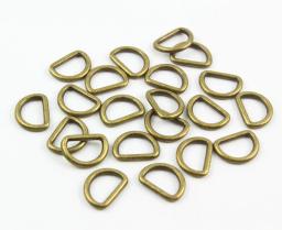100 peças 10mm anel de metal soldado cor bronze antigo anel d para bolsa bolsa bolsa - Image 3