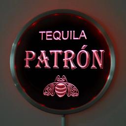 Rs-a0143 Patron Tequila sinais redondos de néon LED 25cm/ 10 Polegada-Bar sinal com função de controle remoto sem fio RGB Multi Color - Image 3