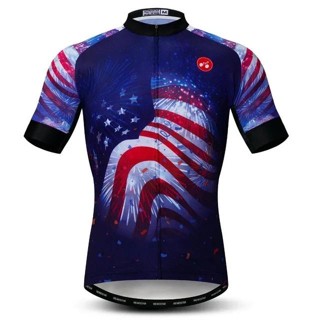 Camiseta de Ciclismo Masculina para Mountain Bike - Uniforme Vermelho e Branco de Verão 2022 para Equipes do Canadá e EUA