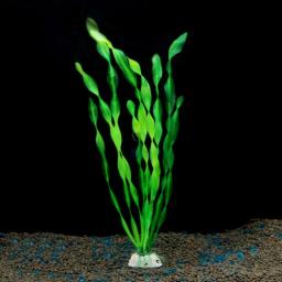 Aquário para peixes, enfeite submerso de plantas verdes artificiais para aquário, decoração para peixe, 1 peça - Image 1
