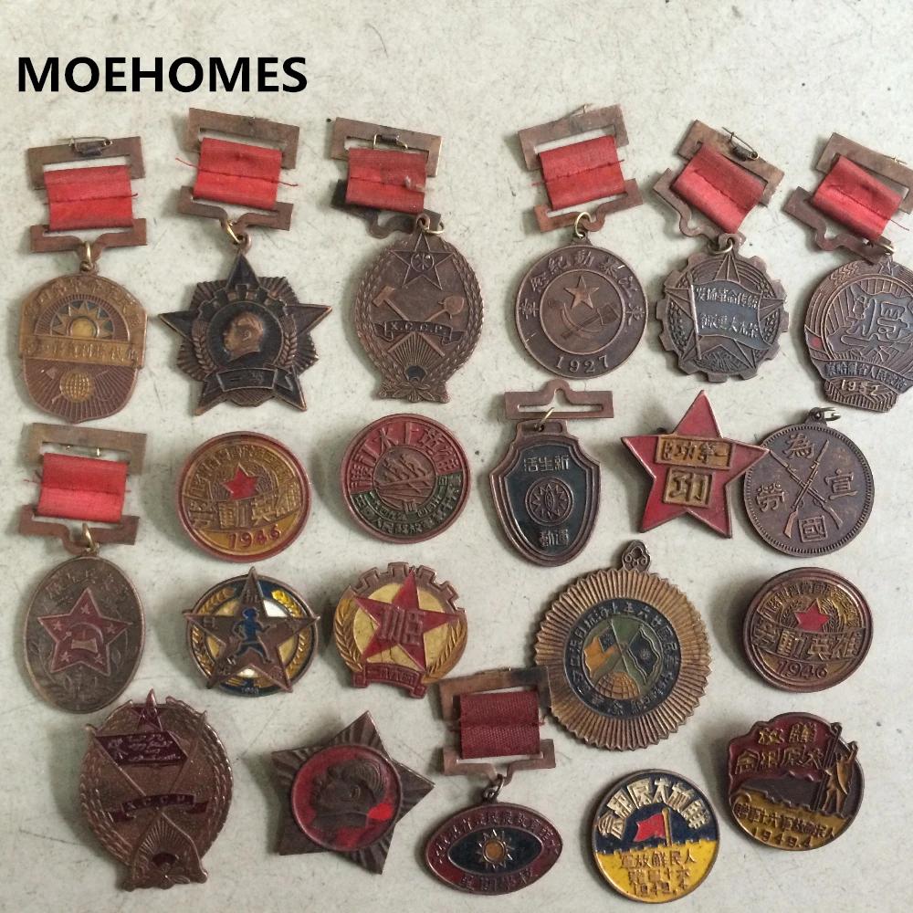 Medalha comemorativa de metal para decoração e artesanato, enviado aleatório da china a cada período de bronze, honor da amizade, 20 peças - Image 1