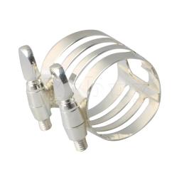 Yibuy-B-Flat prata placa bocal, ligadura para clarinete, acessórios para instrumentos de sopro, 29x25mm - Image 2