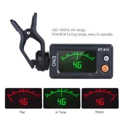 Eno ET-31V afinador de violino clip-on sintonizador modo de ajuste automático para violino viola violoncelo baixo duplo cromático com display lcd - Image 5