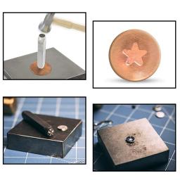 Ferramenta De Perfuração De Carimbo De Couro De Aço Carbono, DIY Metal Carving Artesanato, Molde De Impressão, Perfuração De Jóias, 1Pc - Image 3
