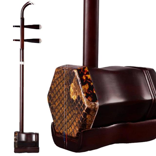 Erhu de Pau-Jacarandá Chinês de Alta Qualidade com Acessórios Completos e Livro em Inglês
