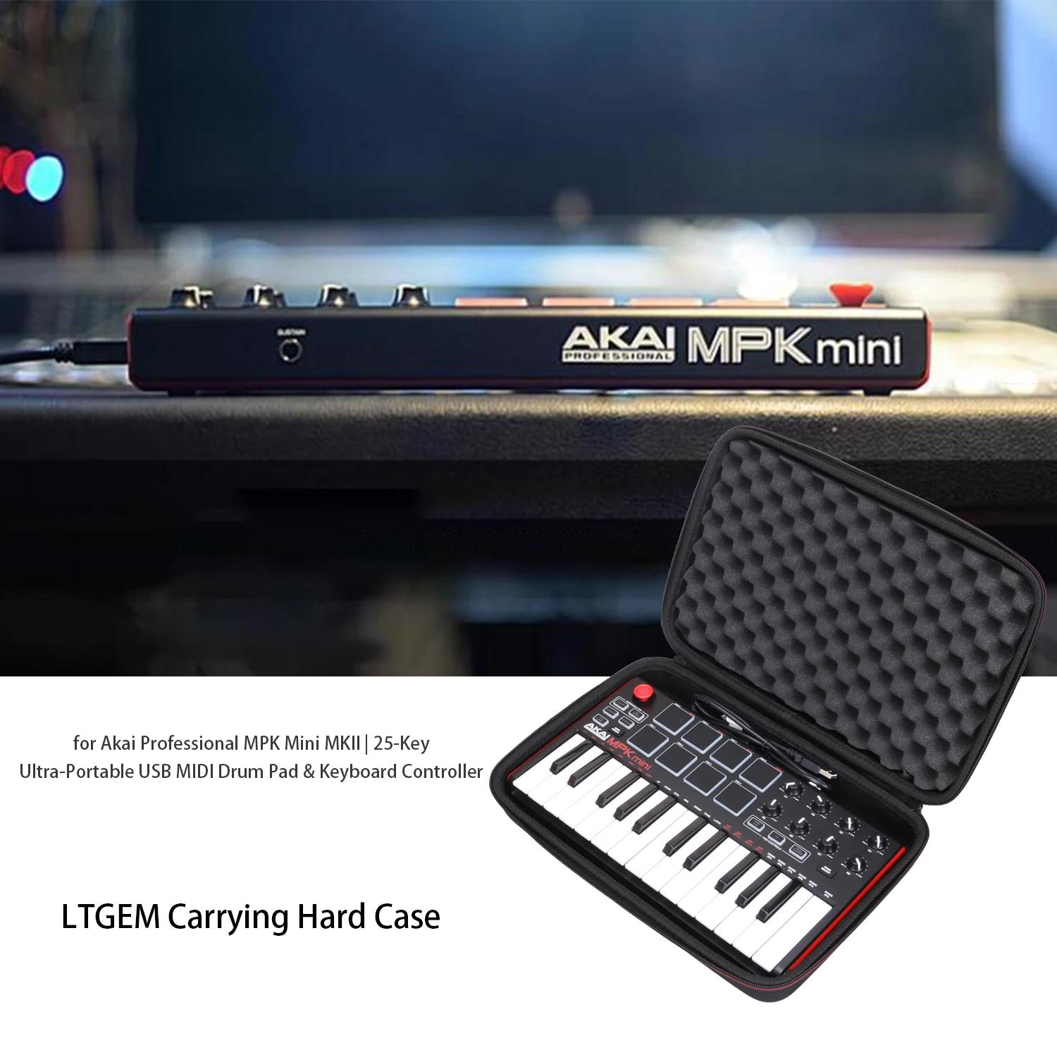 LTGEM-estojo rígido para controlador de teclado MIDI, bolsa de armazenamento para Akai MPK Mini MK2 3 e MPK Mini Play Vave Smk 25 - Image 1