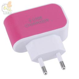 Ue eua plug 3usb parede carregadores 5v 3.1a adaptador led viagem conveniente adaptador de energia com triplo portas usb para iphone móvel 500 ps - Image 2