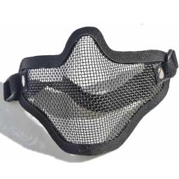 Tactical Metal Steel Wire Half Face Mask, baixo carbono, Anti-Impacto, Esgrima, Airsoft, Paintball, Protector Net, Mesh Mask - Image 2