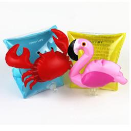 1 par de pvc piscina anel de braço de natação caranguejo flamingo inflável braço de flutuação mangas asas de água natação braço flutua para crianças - Image 2