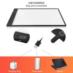 Caixa de luz LED ultra fina portátil, Tracer USB Power, Artcraft Tracing Pad, caixa de luz para artistas, desenho, esboço, A4, novo - Image 5