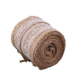 Fita natural da serapilheira de juta 2m hessian com detalhe do laço, 5cm larguras festa decoração do casamento guarnição do laço aa8002 - Image 6