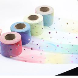 Fita de organza com lantejoulas arco-íris brilhante, 60mm (1 estrutura), material para festa de casamento, materiais para montagem feita à mão - Image 2