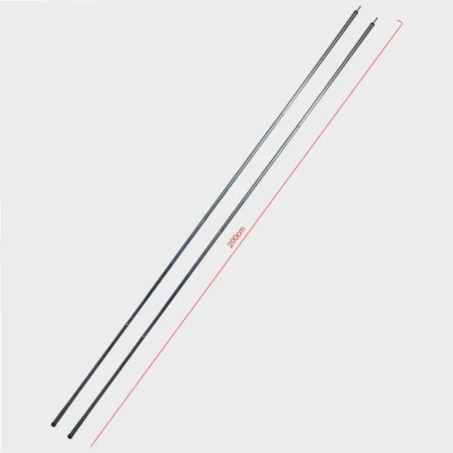 Haste Dobrável de Aço para Barraca e Toldo - 200cm, Conjunto com 2 Peças de Acessórios para Tendas e Dosséis